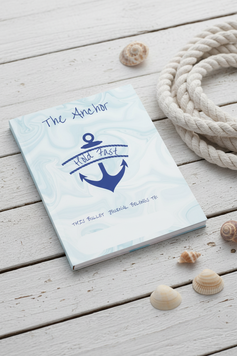 The Anchor soft cover bullet journal mockup